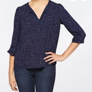 Navy Women's 3/4 Sleeve Blouse